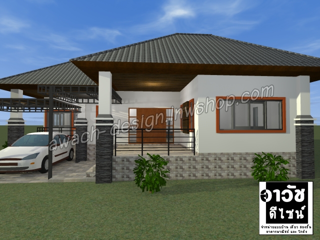 B112 แบบบ้านชั้นเดียว 3 ห้องนอน