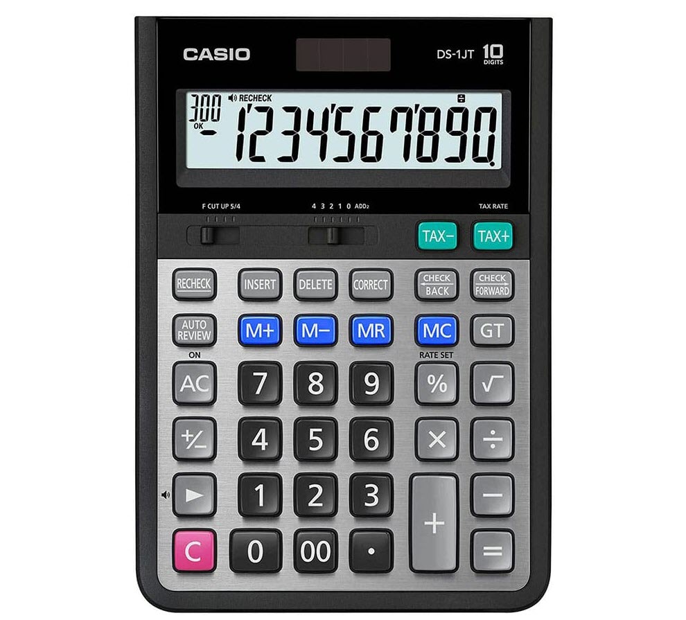 เครื่องคิดเลขตั้งโต๊ะ 10 หลัก Casio # DS-1JT