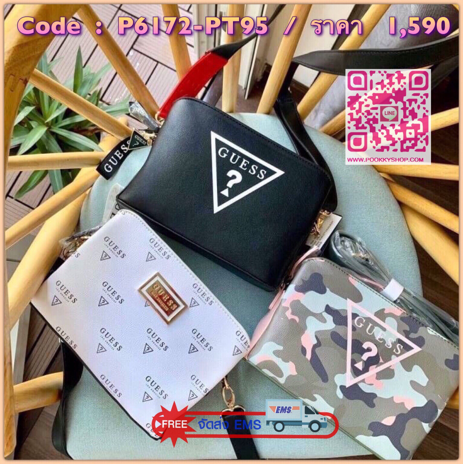 GUESS SCARLETT FAUX-LEATHER CROSSBODY กระเป๋าสะพายรุ่นใหม่ล่าสุดจาก Guess factory วัสดุ PU คุณภาพดีนิ่ม น้ำหนักเบา ด้านหน้าประดับด้วยโลโก้แบรนด์สวยโดดเด่น เปิดปิดกระเป๋าด้วยซิปสะดวกใช้ ด้านในโล่งกว้างมีช่องสำหรับใส่ของหลายช่องแยกเป็นสัดส่วน สามารถใส่โทรศั