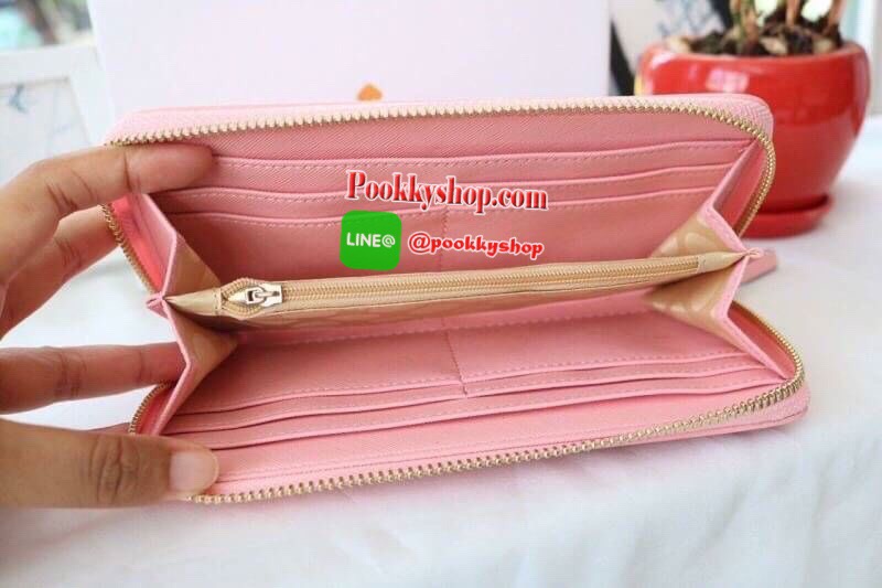 KATE SPADE WALLET กระเป๋าสตางค์ใบยาวรุ่นยอดนิยม วัสดุหนัง safiano เรียบหรู ดูดี อะไหล่ทอง ด้านในมีช่องซิป ช่องใส่เหรียญ ช่องใส่บัตรได้เยอะจุใจ พร้อมกล่อง