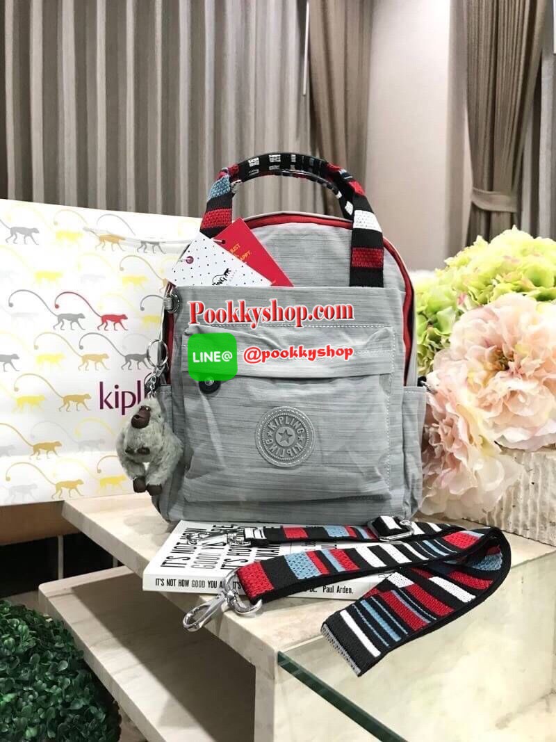 NEW ARRIVAL! KIPLING 2WAYS MINI BACKPACK กระเป๋าสะพาย 2Ways วัสดุ Nylon & Polyester 100% มีหูหิ้วปั้มแบรนด์เเละสายสะพายยาวหลากสีเลื่อนปรับได้ถอดได้ สามารถถือหรือสะพายได้หลายแบบไม่จำเจ จะสะพายไหล่ สะพายเฉียง Crossbody หรือจะคล้องสายเป็นเป้สะพายหลัง Backpac