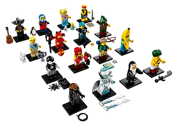 Minifigures Series 16 ครบ 16 ตัว พร้อมฐาน