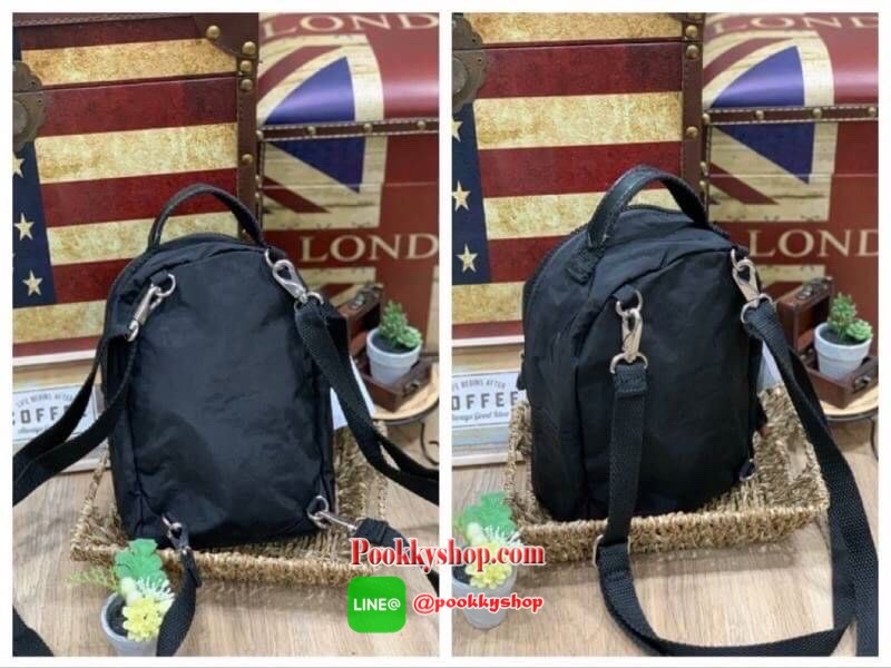 Kipling alber solid Convertible mini backpack (HD7349) กระเป๋าเป้ขนาดมินิ สไตล์3in1 ที่สามารถถือ/สะพายข้างหรือเป็นเป้ก็ได้ มีช่องซิปใช้งาน2ช่อง ภายในแบ่งเป็นช่องเล็กใส่ของจุกจิก ด้านหน้าเพิ่มช่องเล็กเปิดปิดด้วยกระดุมแม่เหล็ก มาพร้อมพวงกุญแจลิงขนปุกปุยและส