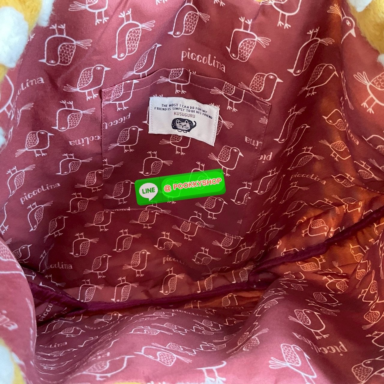 Japanese Kusuguru Woolen Polka Dot Cat Brooch Handbag Hand Bag Can Be Worn on One Shoulder Shopping Bag Work Clothing กระเป๋าถือลายจุดแมว Kusuguru ขนสัตว์ญี่ปุ่น ผิวสัมผัสจับนุ่มมือ 💕 แถมฟรีเข็มกลัดรูปแมว