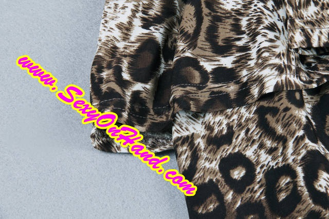 ชุดปาร์ตี้ ชุดเที่ยว ชุดงานกลางคืน แฟนซี ชุดเดรสเกาะอก ลายเสือ เนื้อผ้ายืดSpandex อย่างดี แต่งคาดสีดำช่วงเอว เน้นทรวดทรง +G-string เข้าชุดคะ