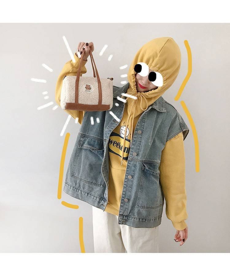 รุ่นใหม่ พร้อมส่ง!!!!!! Bakery Bear bottle bag กระเป๋าถือน่ารักขนฟู มาพร้อมสายสะพายยาวที่ถอดออกได้ ใช้งานได้ตามชอบ