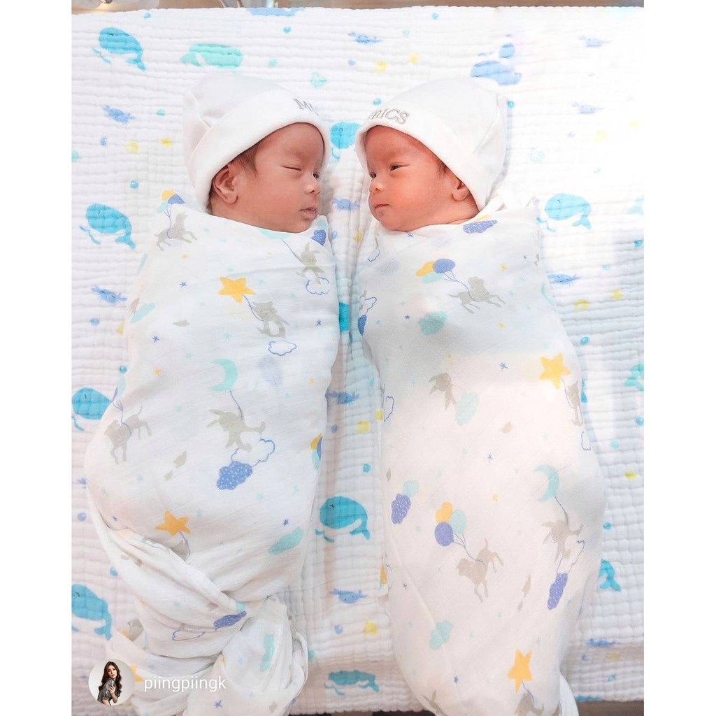 Sofflin ผ้าอ้อมใยไผ่ ผ้าอ้อมมัสลิน ผ้าห่อตัวเด็ก เนื้อนุ่ม ขนาด 76*76 cm (30 นิ้ว)