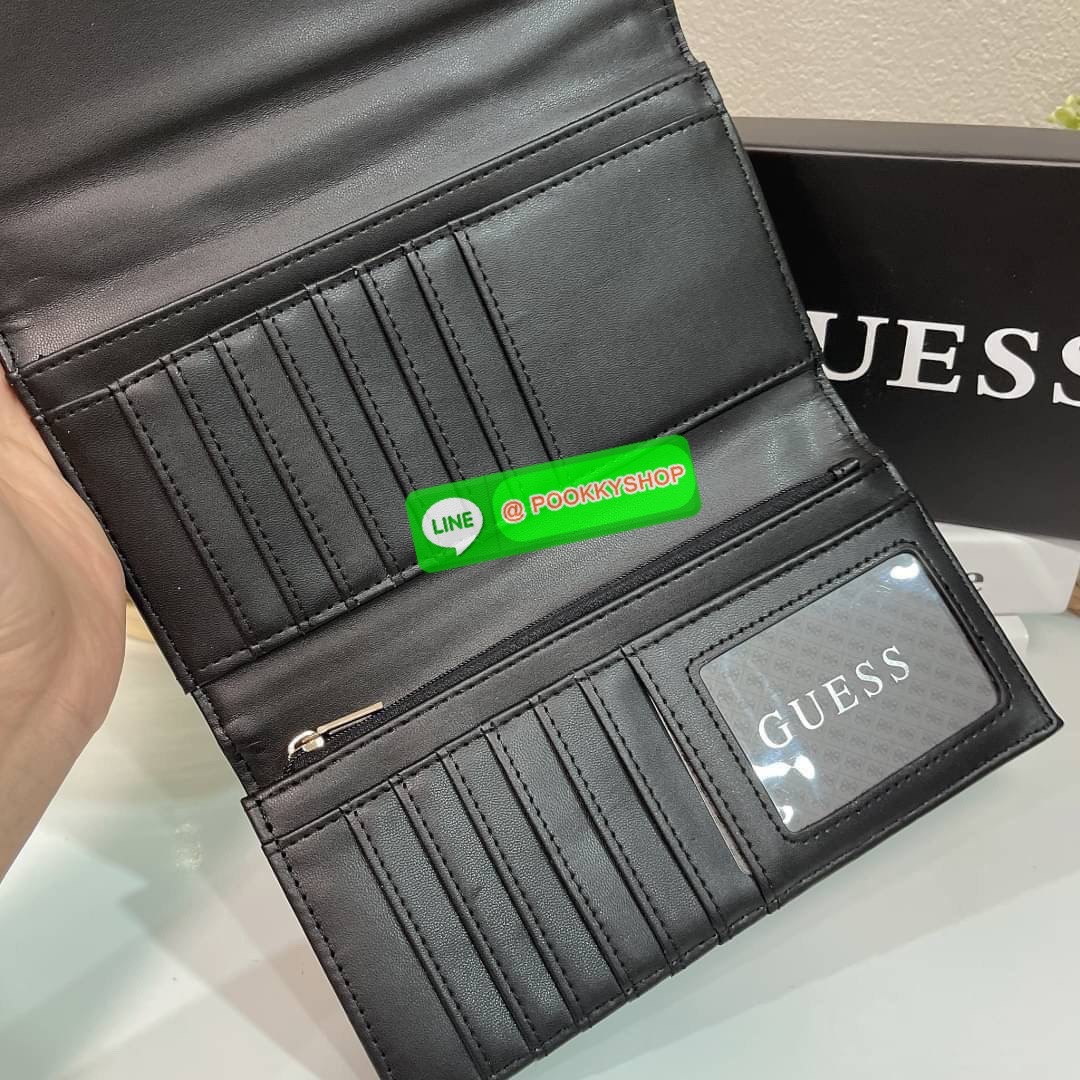 Guess แท้ Outlet กระเป๋าตัง ใบยาว เปิดปิดด้วยกระดุมแม่เหล็ก ใครชอบใส่บัตรได้เยอะ ต้องรุ่นนี้เลย