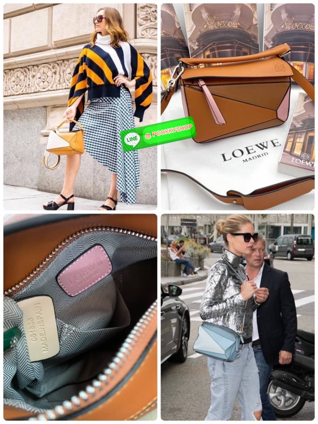 NEW IN! LOEWE CROSSBODY BAG VIP GIFT WITH PURCHASE (GWP) กระเป๋าถือหรือสะพาย Limited Edition จาก LOEWE PERFUME DUTYFREE COUNTER วัสดุ Leather Calfski หนังแท้ (หนังวัว) งานสวยตั้งอยู่ทรง สีสันสดใสทูโน ขนาดกำลังดี น้ำหนักเบา อะไหล่เงิน