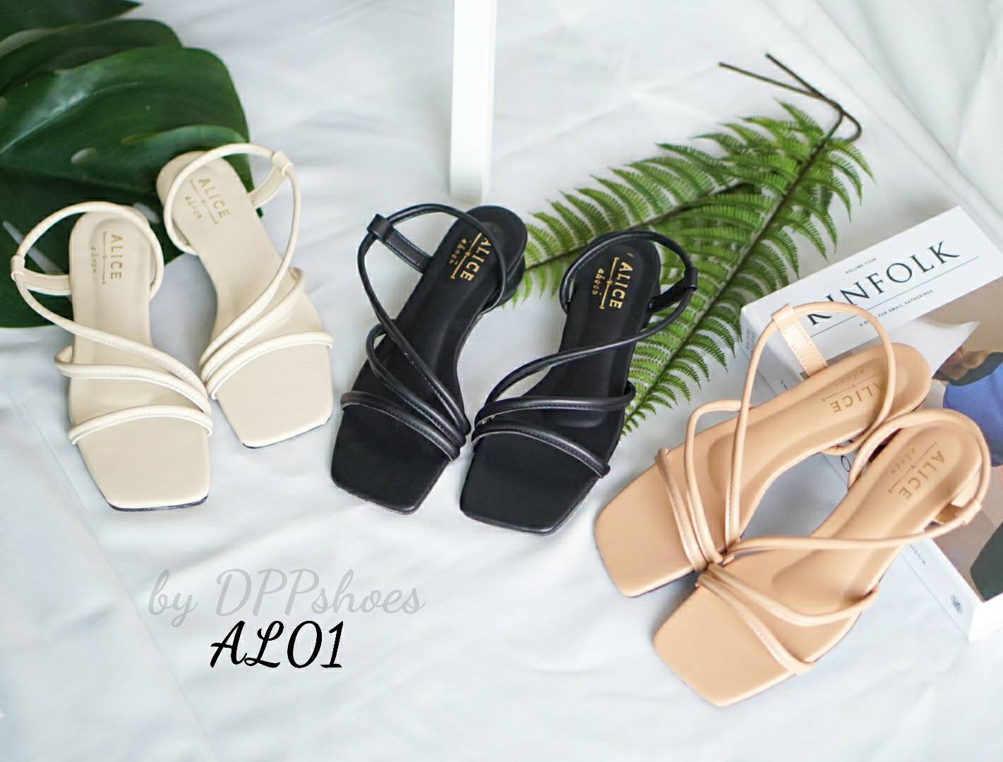 New พร้อมส่ง รองเท้ารัดส้น หนังนิ่ม พื้นมีกันลื่นในตัว น้ำหนักเบา ส้นทรงกลม สูง1นิ้ว ทรงสวยมาก