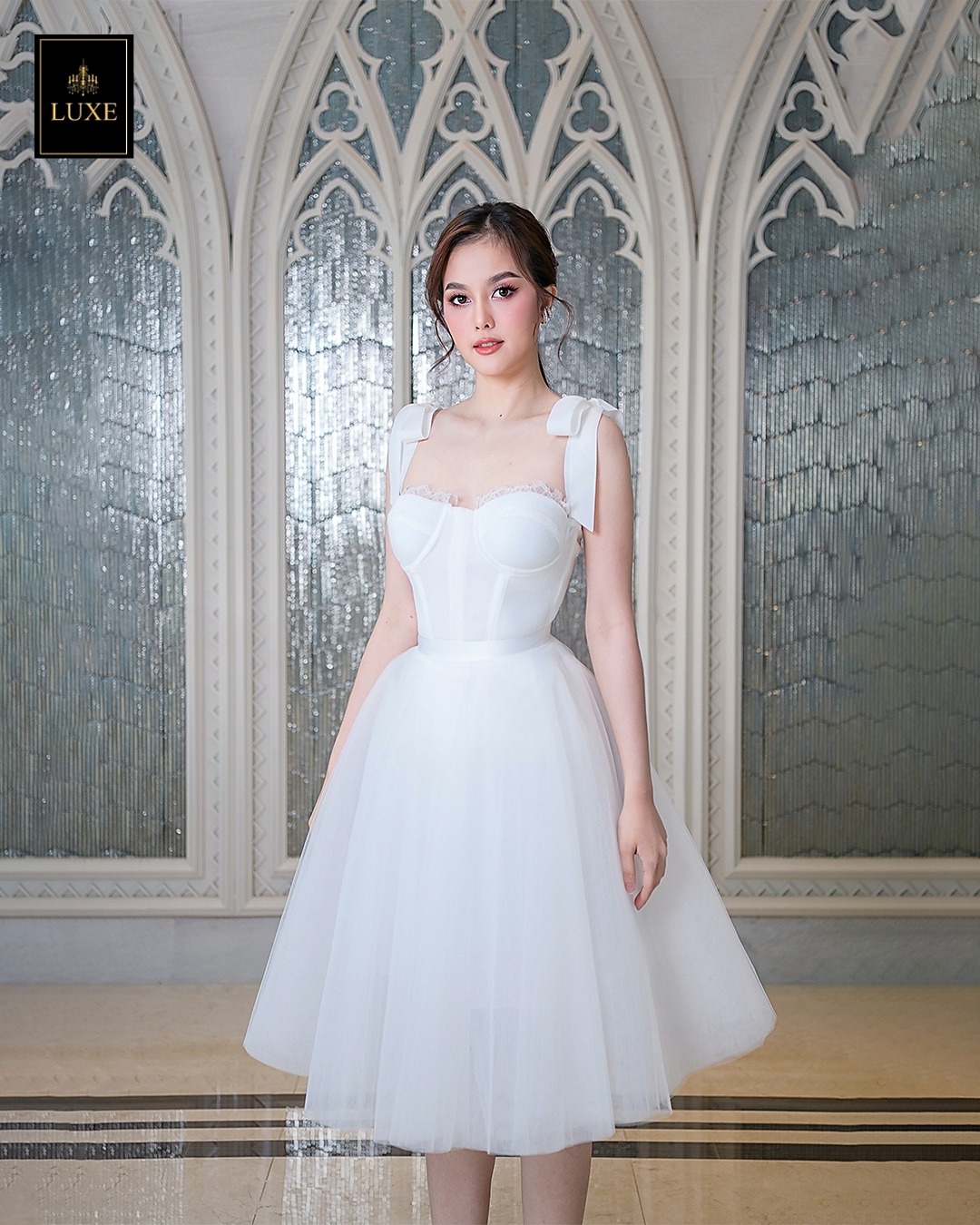 เสื้อแฟชั่น เสื้อสายเดี่ยวสไตล์คอร์เซ็ตบรา ผ้ากำมะหยี่เนื้อนุ่มยืดหยุ่น มีโครงทั้งเก็บและดันทรงสวย