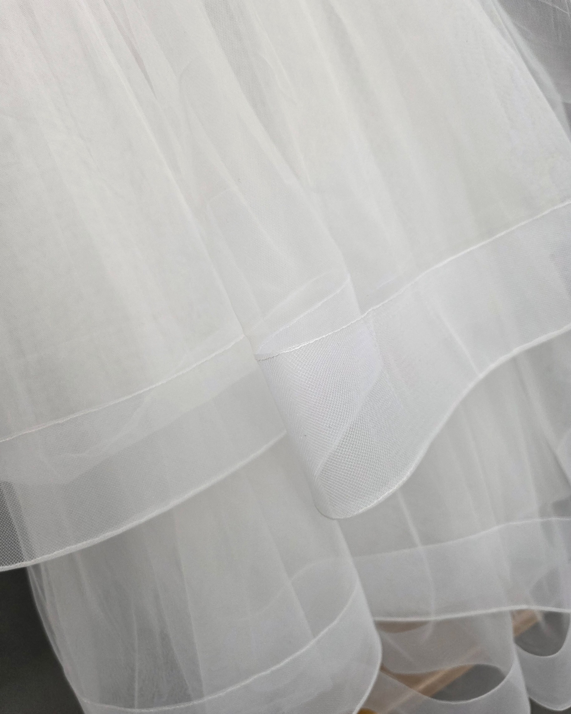 กระโปรงแฟชั่น กระโปรงยาว ดีเทลผ้าระบายวงกลมซ้อนกัน 3 ชั้น