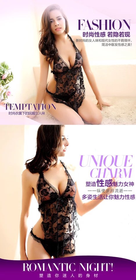 ชุดเซ็กซี่ ชุดนอน ซีทรู ลูกไม้ดำ แบบคล้องคอ ทูพีซ ชุดแต่งระบายขอบ พร้อมจีสตริง ลูกไม้ แบบแหวกเป้า แต่งขอบระบาย เข้าชุด แบบสวยเซ็กซี่ และเปรี้ยวจี๊ดส์ เข็ดฟันมากๆคร่า