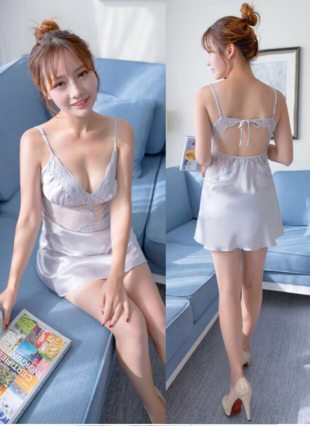 ชุดนอนผ้าไหม ชุดนอนคุณหนู สุดหรู สายเดี่ยว เนื้อผ้าไหม สีนูทแชมเปญ แต่งลูกไม้ซีทรูช่วงอก ด้านหลังแต่งลูกไม้เว้าหลัง ผูกสาย แบบหรู สวยเซ็กซี่ มากเลยคะ เนื้อผ้า นุ่มลื่น เงา สวยหรู งานเย็บเกรดพรีเมี่ยมคะ