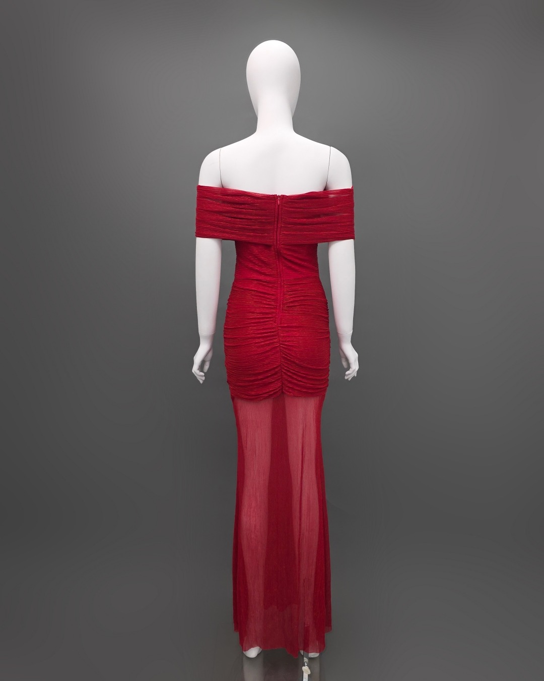 เดรสแฟชั่น แม็กซี่เดรสเปิดไหล่ กระโปรงยาว