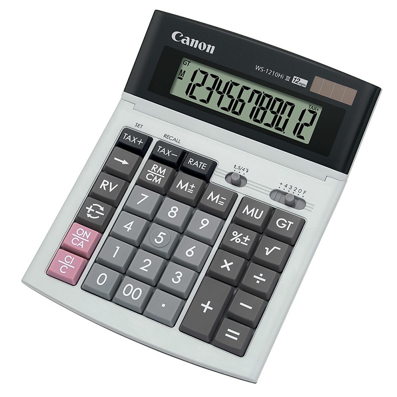 เครื่องคิดเลขตั้งโต๊ะ 12 หลัก Canon # WS-1210Hi III