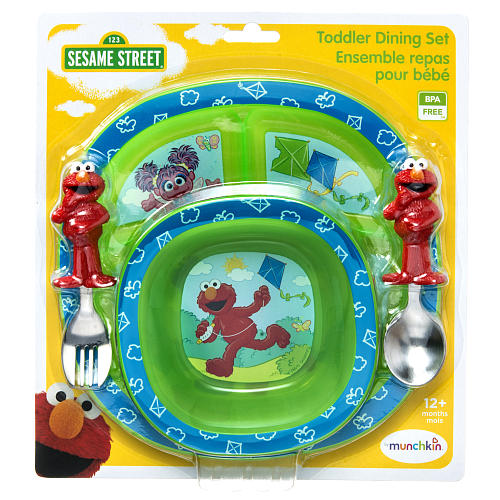 zMunchkin Sesame Street Dining Set ชุดจาน ชาม ช้อน ส้อมเซซามี่ สตีท