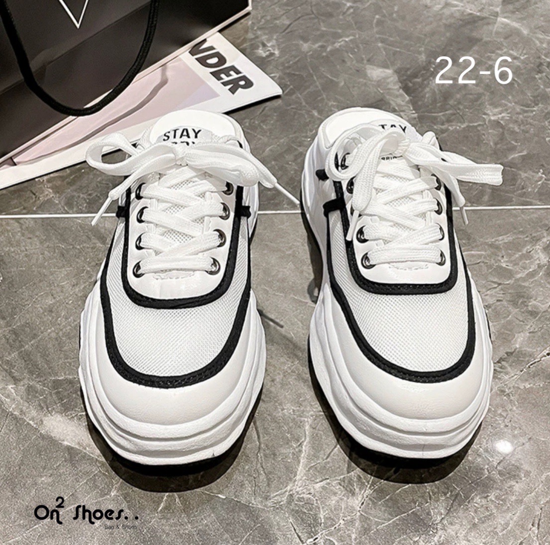 New‼️รองเท้าผ้าใบแฟชั้นสไตล์แบรนด์ รองเท้าผ้าใบเปิดส้น ส้นสูง 2.5" สวยเทห์ เปะปังมากงานสวยล้ำไม่ซ้ำใคร งานจริงใส่สวยมากใส่ง่าย งานดี วัสดุเกรดดีทุกชิ้นค่ะ