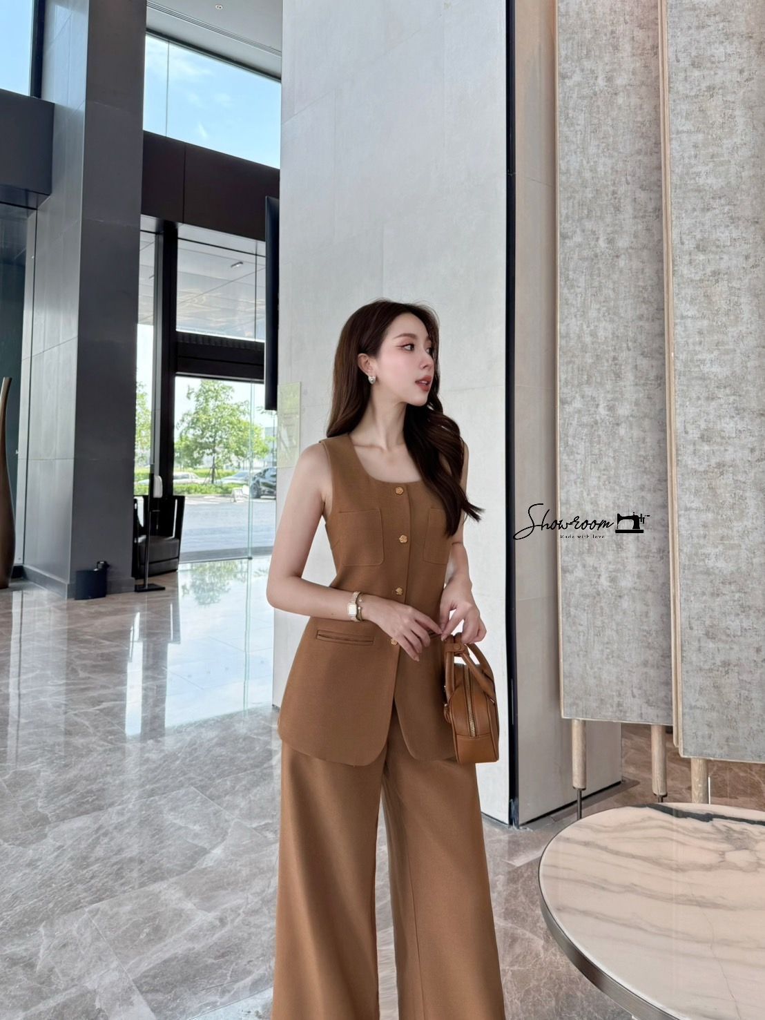 ชุดเซทแฟชั่น ชุดเซ็ทผ้าดีมาก บุซับ อัดกาว เสื้อ+กก.ขายาว ตัวเสื้อคัตติ้งเนี้ยบ