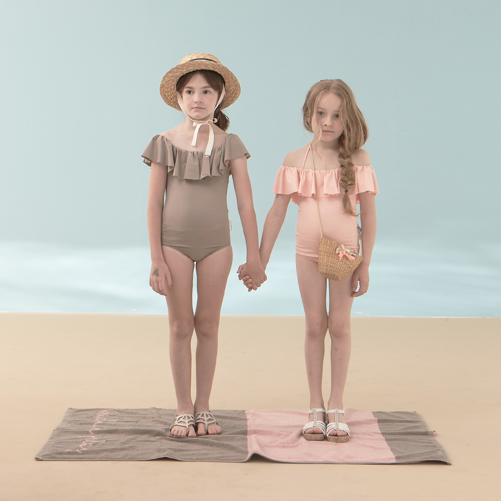 kidsumplay ruffle swimsuit ชุดว่ายน้ำเด็กหญิงป้องกัน UV แบบระบาย