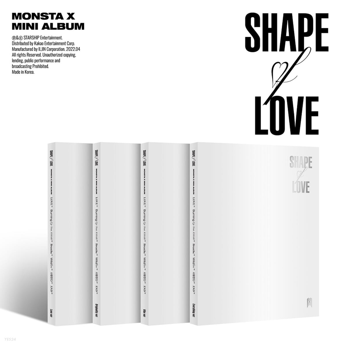 MONSTA X 11th Mini Album - SHAPE of LOVE (Random Ver.)