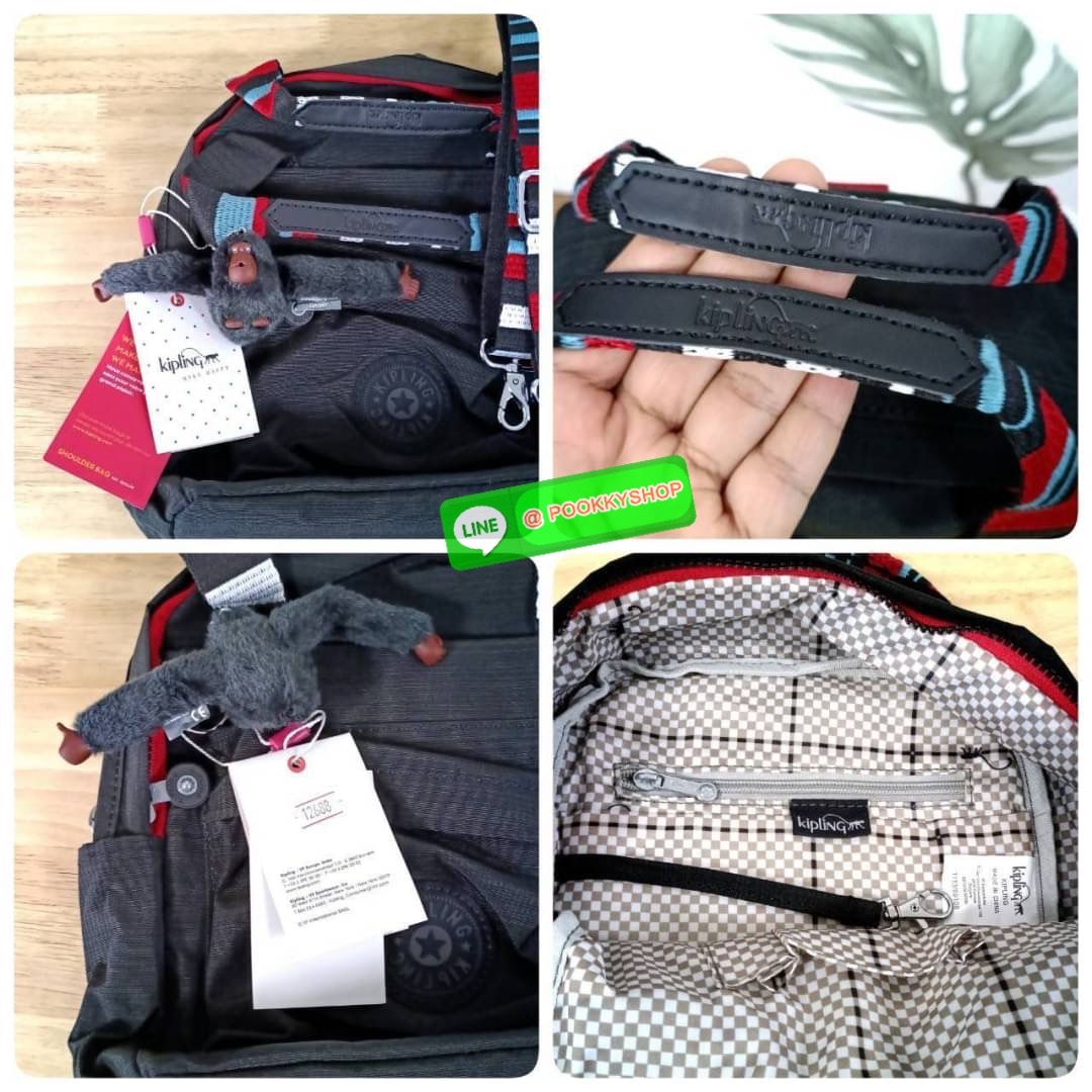 KIPLING 3 WAYS MINI BACKPACK ซับในลายตาราง กระเป๋าสะพาย 3 Ways รุ่นใหม่ วัสดุ Nylon & Polyester 100% หูหิ้วหนังปั๊มชื่อแบรนด์ สายสะพายยาวเลื่อนปรับได้ free size และ สามารถถอดได้ สามารถถือหรือสะพายได้ จะสะพายไหล่ สะพายเฉียง Crossbody หรือจะคล้องสายเป็นเป้ส