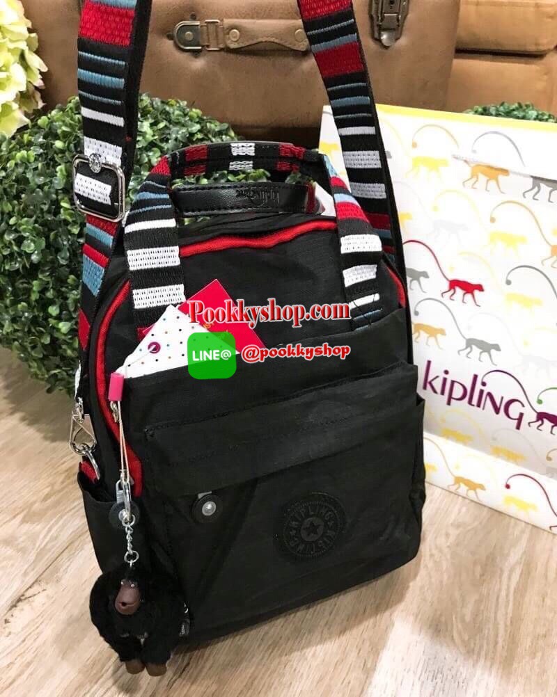 NEW ARRIVAL! KIPLING 2WAYS MINI BACKPACK กระเป๋าสะพาย 2Ways วัสดุ Nylon & Polyester 100% มีหูหิ้วปั้มแบรนด์เเละสายสะพายยาวหลากสีเลื่อนปรับได้ถอดได้ สามารถถือหรือสะพายได้หลายแบบไม่จำเจ จะสะพายไหล่ สะพายเฉียง Crossbody หรือจะคล้องสายเป็นเป้สะพายหลัง Backpac