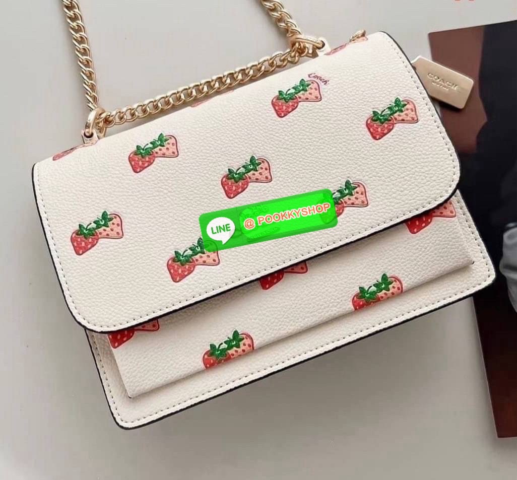 COACH C7596 C5797 Rowan Satchel Crossbody Signature Print รุ่นลิมิเต็ดสุดคิ้วท์ พิมพ์ลายสตรอเบอรี่ละมุน แทรกหัวใจเบา ๆ น่ารักแบบละลายใจ