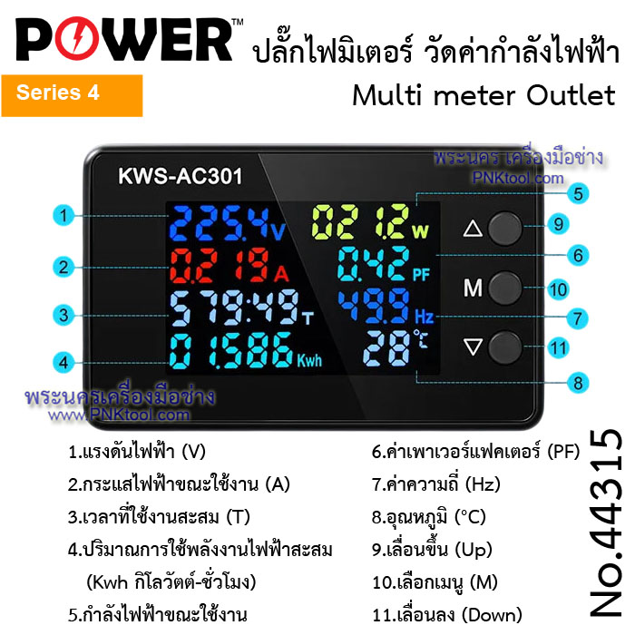 ปลั๊กไฟมิเตอร์ วัดค่าพลังงานไฟฟ้า