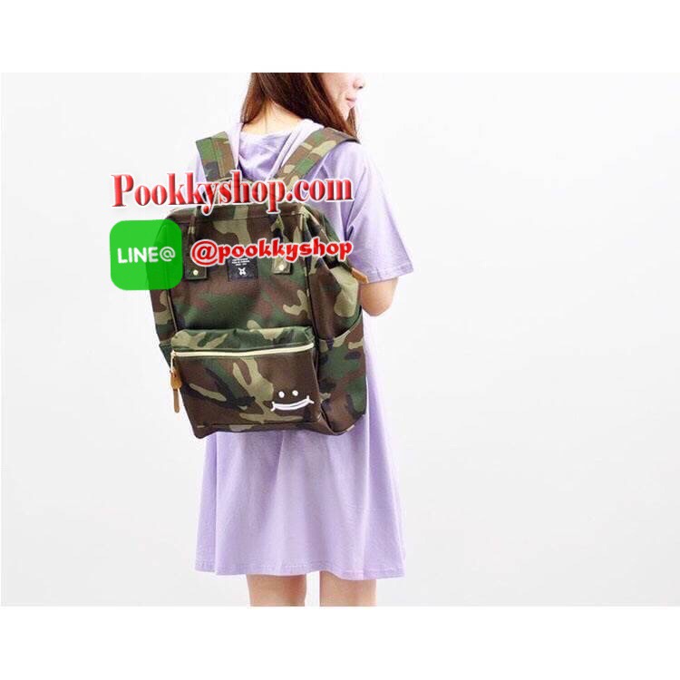 งาน2ป้าย มีชื่อรุ่นและบาร์โค้ด / 5900 เยน ❤️ มีไอจีและเฟส ❤️ ภายในระบุ วดป(code) Re~stockรุ่นขายดี !!! Anello “UP SMILE x anello ” Special collaboration! รุ่น Limited Item กระเป๋าเป้ทรงBackpack รุ่นClassic ผ้าแคนวาส ปากกระเป๋ามีโครงง่ายต่อกา