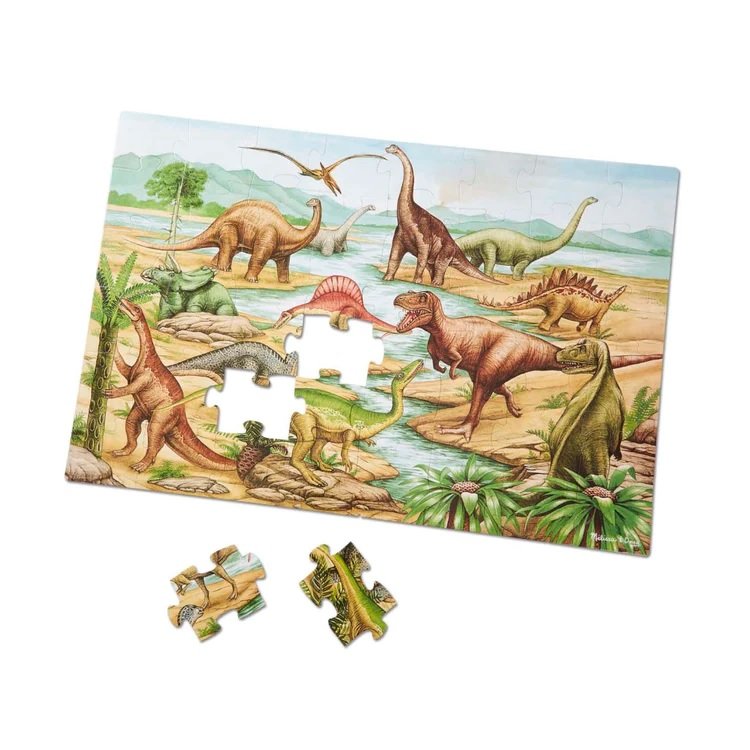 Melissa & Doug Dinosaurs Floor Puzzle จิ๊กซอว์จัมโบ้ ไดโนเสาร์ ขนาด 60x90 cm