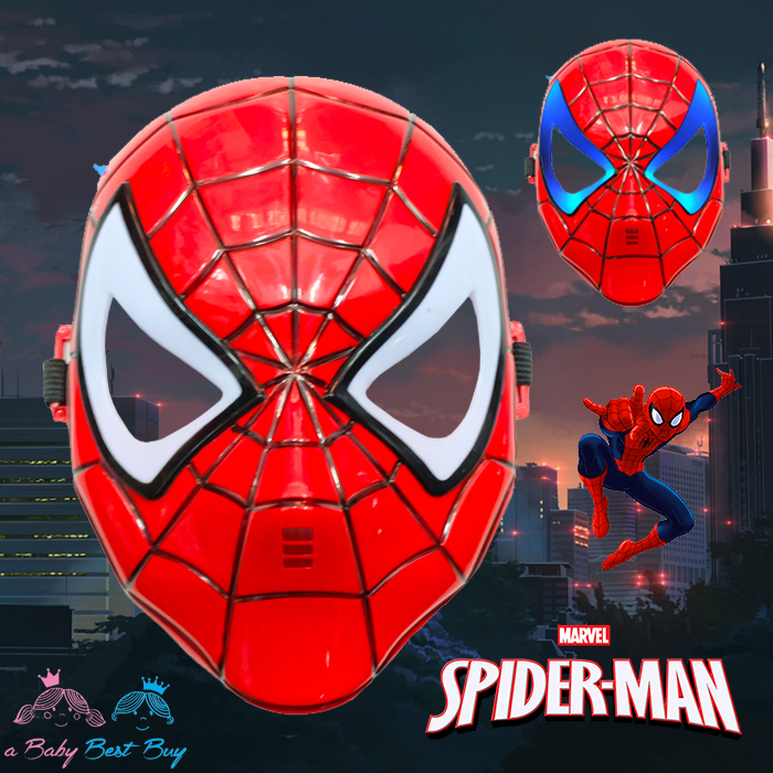ฮ " Mask Super Hero - Spiderman หน้ากากสไปเดอร์แมน มีไฟ ที่ตา