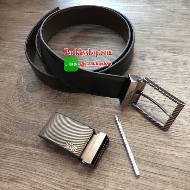 HUGO BOSS Belt and Buckle Set เซตสุดคุ้ม!! เข็มขัด + หัวเข็มขัด 2 ชิ้น จะมอบเป็นของขวัญหรือใช้เองก็แนะนำเลยค่าา