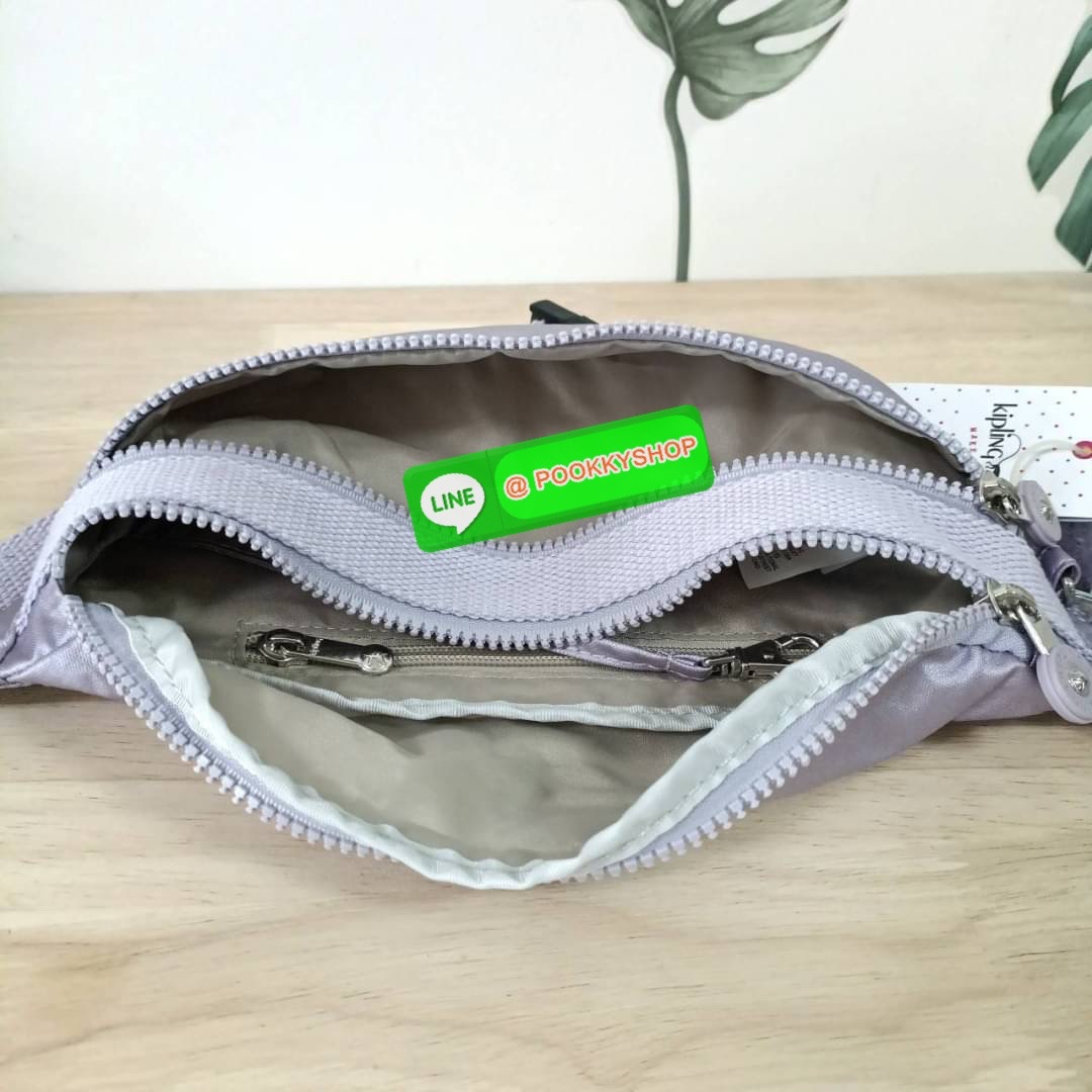 KIPLING YASEMINA Fanny Pack ซับในสีพื้น หัวซิปโลหะไม่มีอักษรแบรนด์ กระเป๋าคาดอกหรือคาดเอว วัสดุด้านนอก Nylon +polyester
