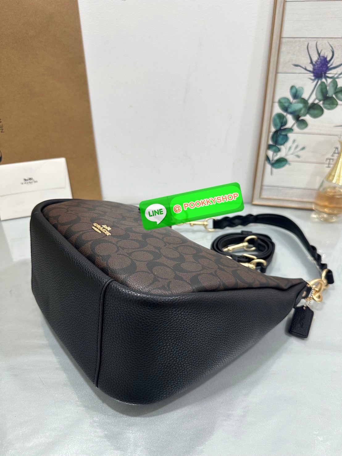 Coach C9190 Jules Hobo Shoulder Crossbody bag Refined pebble leather Inside zip and multifunction pockets Zip-top closure, fabric lining Detachable handle with 11" drop Outside zip pocket