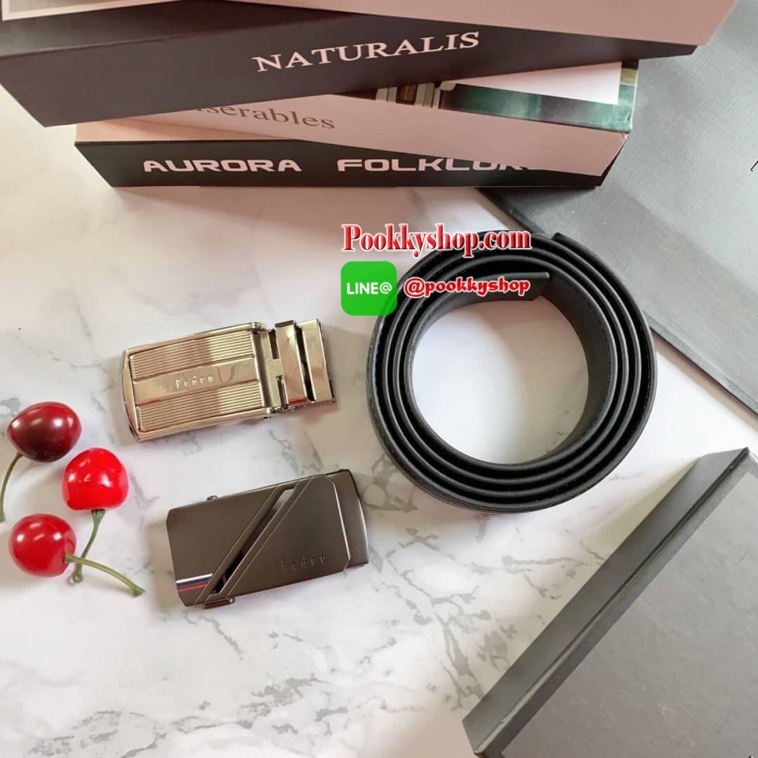 GIFT SET PEDRO BELT Set เข็มขัด2หัว วัสดุเข็มขัดหนังแท้ หัวเข็มขัดสลักโลโก้แบรนด์แท้ ดูดีมีสไตล์ ถอดเปลี่ยนได้ อุปกรณ์ครบชุด น่าใช้มากๆค่ะ