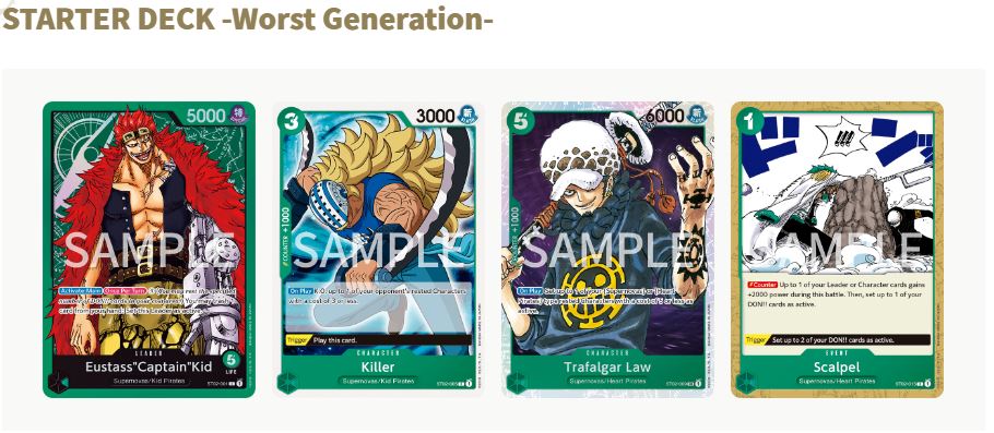 STARTER DECKS -Worst Generation- [ST-02]