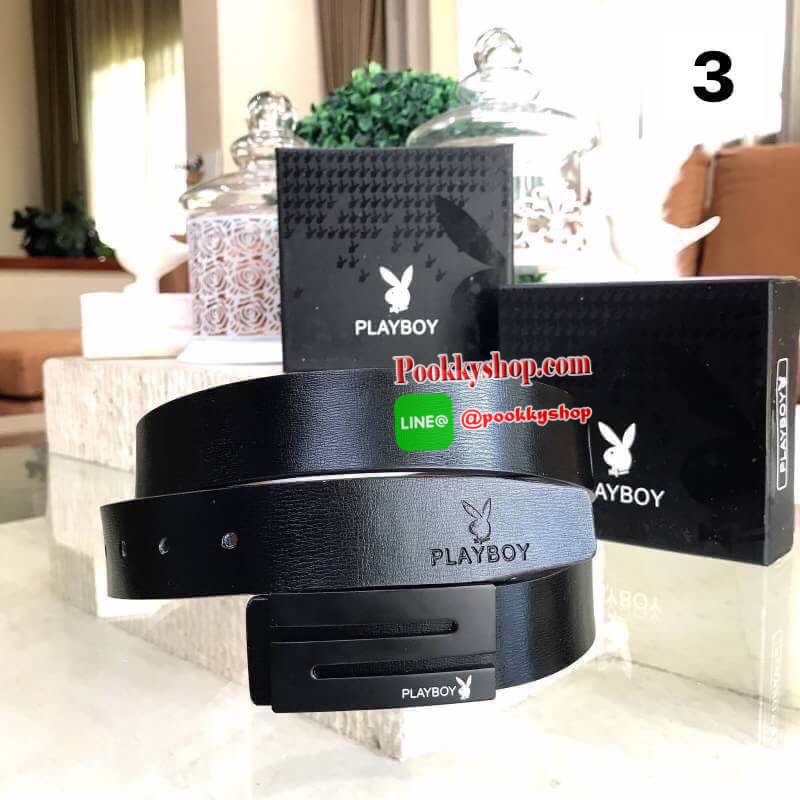 DON'T MISS! PLAYBOY MEN LEATHER BELT (Free Size) เข็มขัดหนังสีดำรุ่นสุดฮิตจาก Playboy หัวเข็มขัดโลหะดำตัดเงินปั้มโลโก้คุณภาพดีตามแบบฉบับของแบรนด์ดีไซน์คลาสสิคเข้าได้กับทุกชุดสามารถปรับได้หลายระดับ มาพร้อมกล่องแบรนด์สามารถมอบเป็นของขวัญได้ ไอเท็มนี้ M