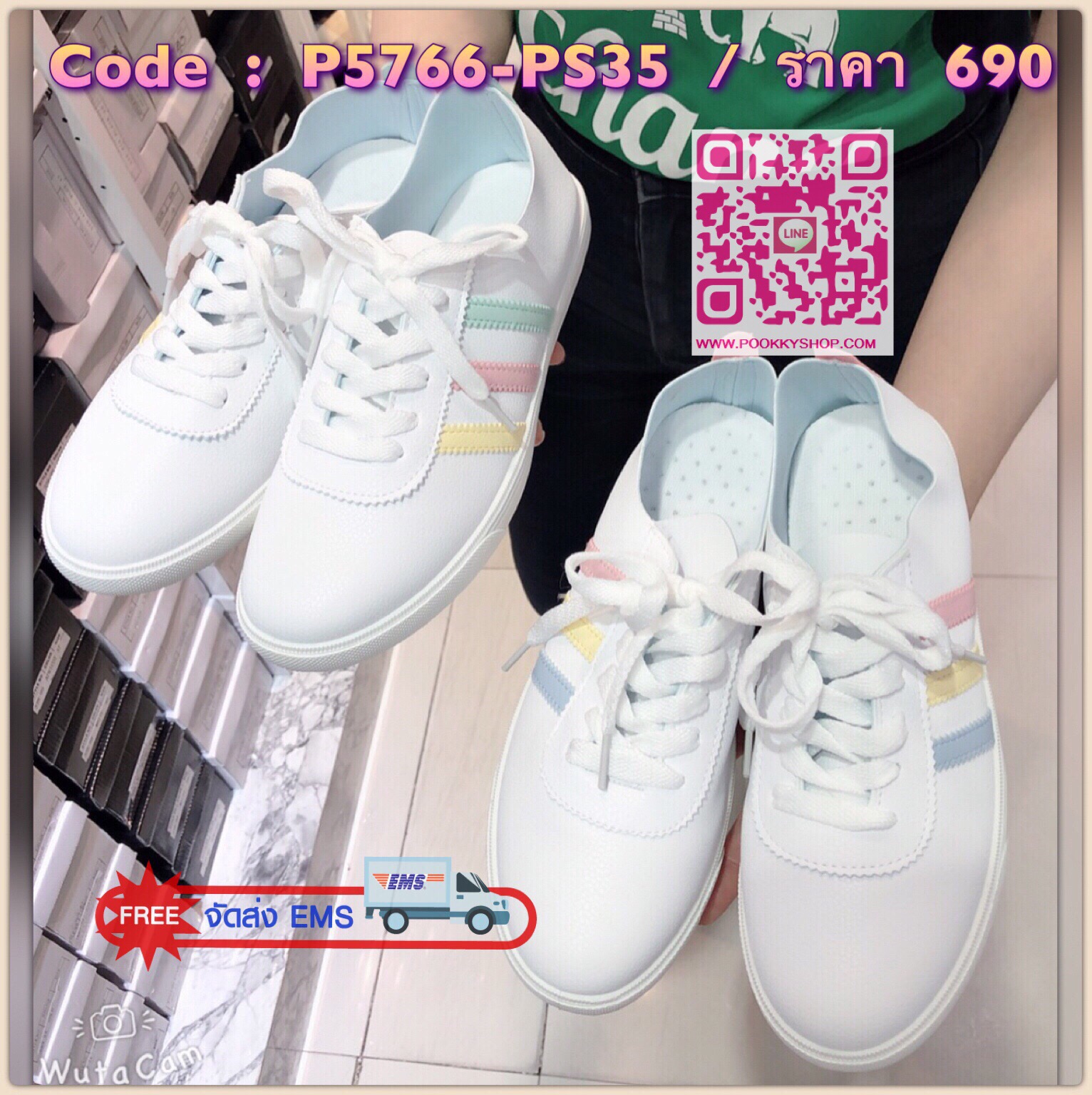 พร้อมส่งเลยจ้า รองเท้าผ้าใบงานน่ารักมาแล้วจ้า ด้านข้างคาดสามสี สีพาเทล น่ารักฝุดๆพร้อมเสิร์ฟจ้า หนังผ้าใบนิ่มมากค่ะ ด้านในซับผ้าหนังกลับอย่างดี งานสวย แม่ค้าคอนเฟริม ห้ามพลาดเลยจ้าตัวนี้แนะนำ อย่าช้ารีบเลย