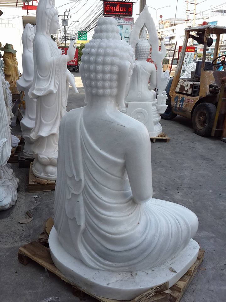 พระพุทธรูปหินอ่อน หน้าตัก 100 สูง 150 ลึก 70 cm