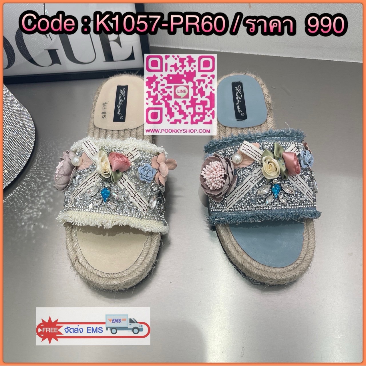Shoe slip on รองเท้าแตะ 🌺🌼🌸งานสวยมาใหม่ รุ่นนี้ใส่สบาย ใส่แมตช์กับชุดง่าย สาวๆควรมีค่า💖