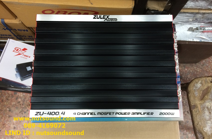 เพาเวอร์แอมป์รถยนต์ 4 CH 2000 W ยี้ห้อ ZULEX รุ่น ZU 400.4 (ดำ)