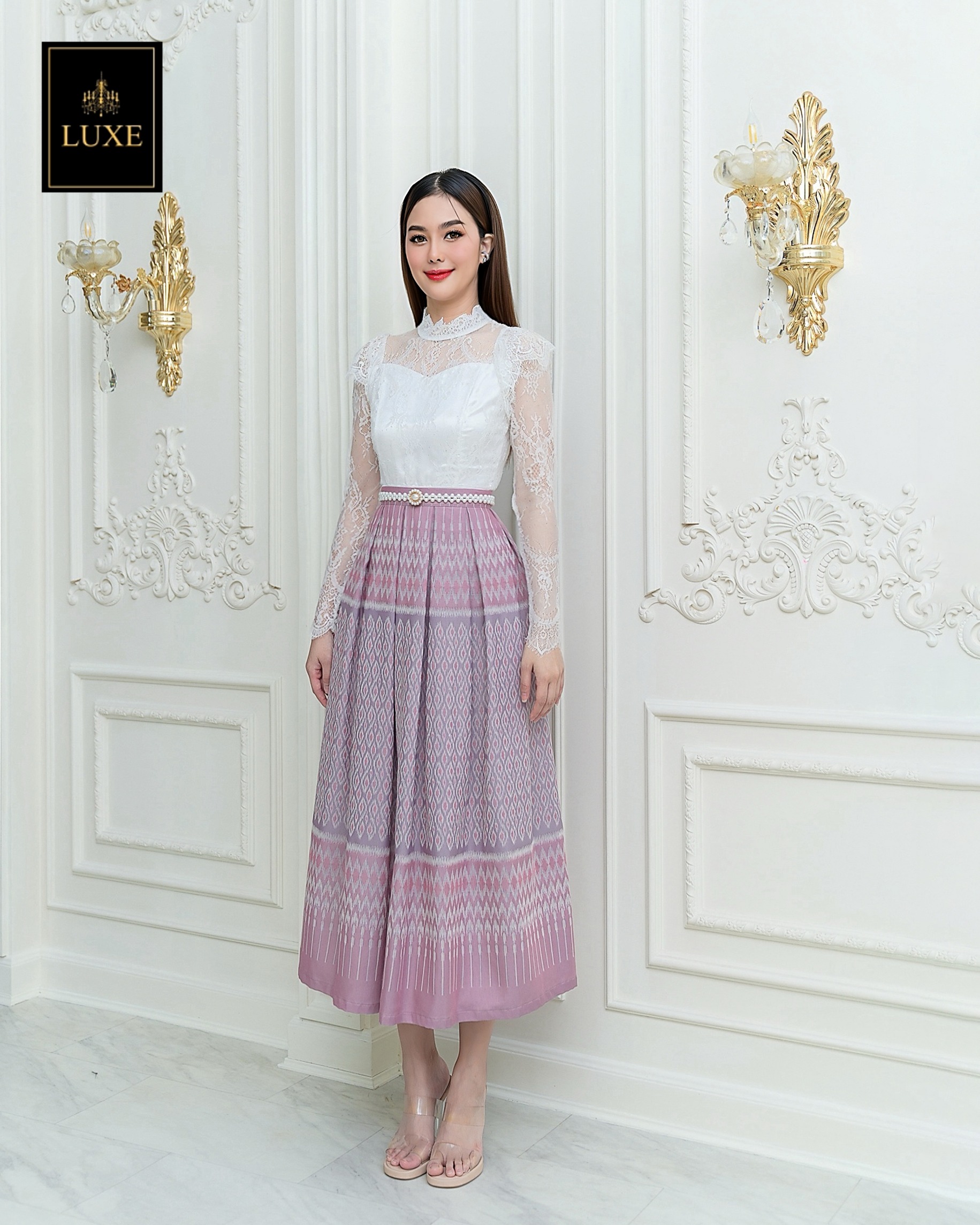 กระโปรงแฟชั่น กระโปรงจีบทวิสต์รอบตัว คัตติ้งเนี้ยบ มีตะขอและซิปซ่อน พร้อมซับในอย่างดี