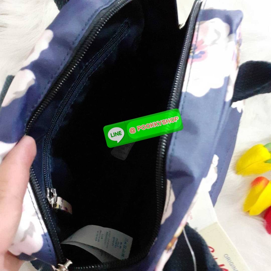 Best Seller !! Cath Kidston Multi Strap Backpack กระเป๋าสะพายเป้รุ่นมินิ แบรนด์ดังสไตล์วินเทจสุดฮิต วัสดุ Canvas เคลือบกันน้ำสามารถเช็ดทำความสะอาดได้ เปิดปิดด้วยซิปสะดวกใช้ ด้านหน้าประดับโลโก้แบรนด์ พร้อมช่องซิปด้านนอกใส่กระเป๋าสตางค์ มือถือได้ ด้านในมีช่