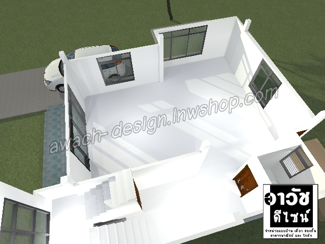 C0220 แบบบ้านพักอาศัย 3 ชั้น 3 ห้องนอน