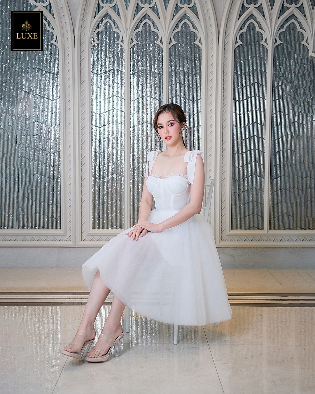 เสื้อแฟชั่น เสื้อสายเดี่ยวสไตล์คอร์เซ็ตบรา ผ้ากำมะหยี่เนื้อนุ่มยืดหยุ่น มีโครงทั้งเก็บและดันทรงสวย