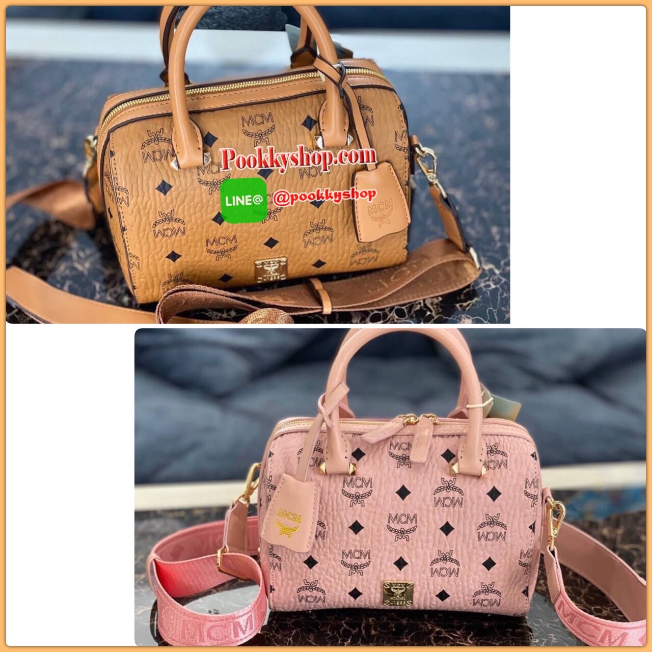 กระเป๋าทรงหมอนMCM หนังแกะแท้ทั้งใบค่ะ