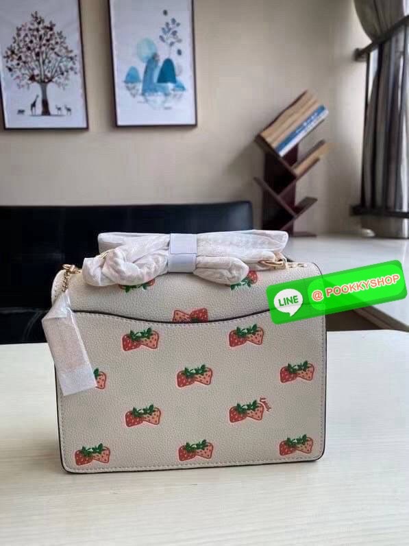COACH C7596 C5797 Rowan Satchel Crossbody Signature Print รุ่นลิมิเต็ดสุดคิ้วท์ พิมพ์ลายสตรอเบอรี่ละมุน แทรกหัวใจเบา ๆ น่ารักแบบละลายใจ