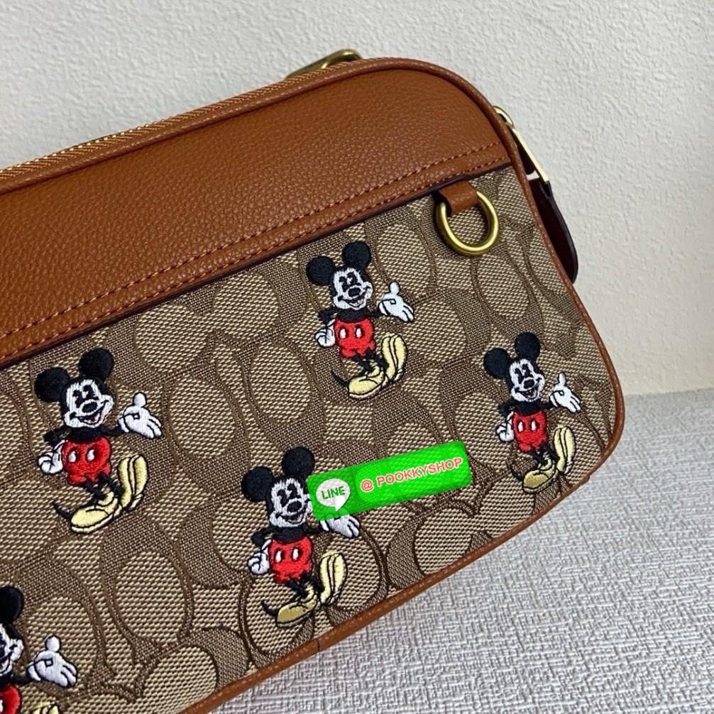Coach CL960 Disney X Coach Graham Crossbody In Signature Jacquard With Mickey Mouse Print Men Women Crossbody Sling Bag