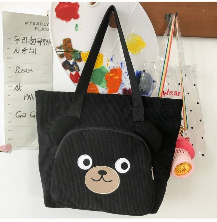 รุ่นใหม่ พร้อมส่ง!!!!!!! Shock Bear bagv(BP) ใครเห็นก็ต้องเอ็นดูว เจ้าหมีน้อย มาในผ้าลูกฟูก เพิ่มมิติด้วยช่องหน้าแต่งหูน้องหมี ประโยชน์ใช้สอยก็ไม่เบา ใบใหญ่จุเยอะ